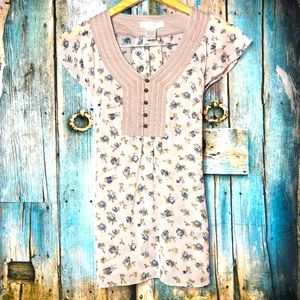 ANTHRO tini Lili floral print blouse